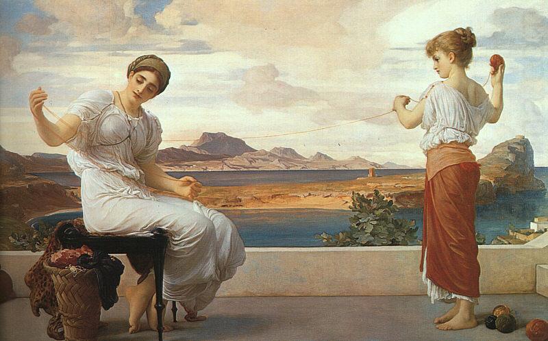 Lord Frederic Leighton Winding the Skein china oil painting image